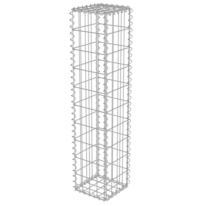 Gabbione in Acciaio Zincato 20 x 20 x 100 cm 143575