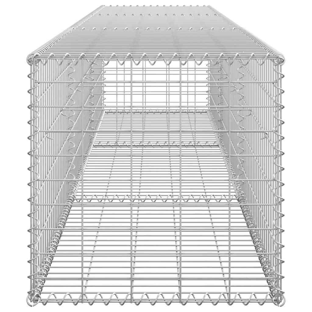 Gabbione con Copertura in Acciaio Zincato 300x50x50 cm 143591