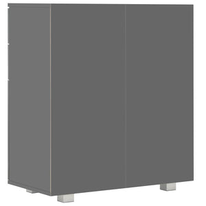 Credenza con Finitura Lucida Grigia 71x35x76 cm in Truciolato cod mxl 22526