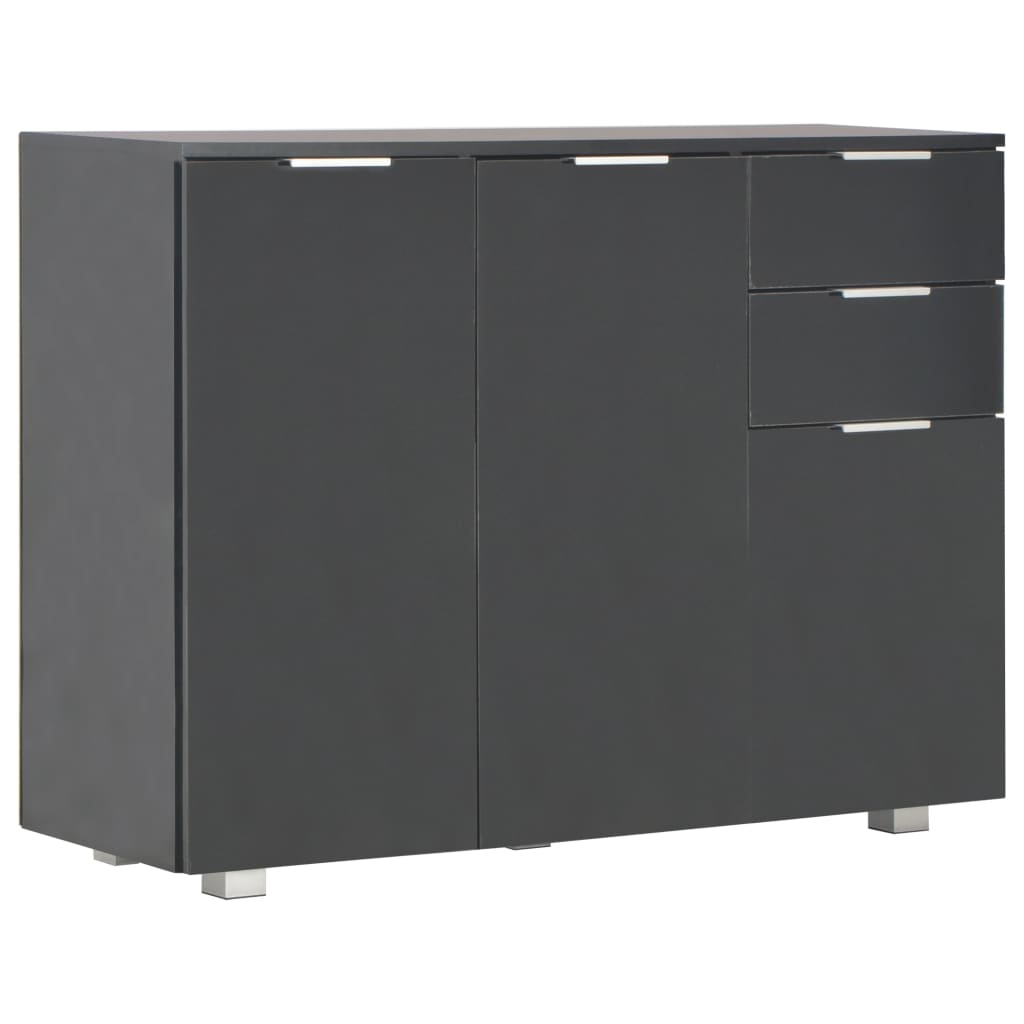 Credenza Nero Lucido 107x35x80,5 cm cod mxl 11573