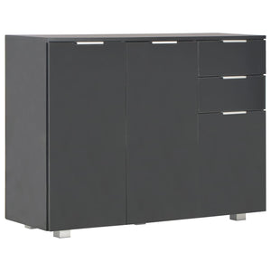 Credenza Nero Lucido 107x35x80,5 cm 283719