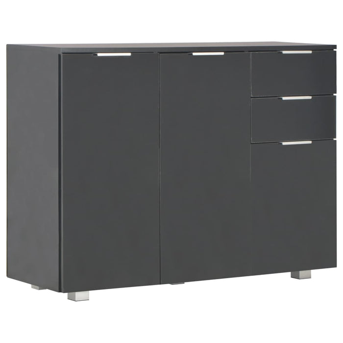 Credenza Nero Lucido 107x35x80,5 cm 283719