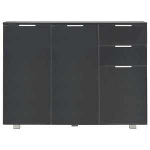 Credenza Nero Lucido 107x35x80,5 cm 283719