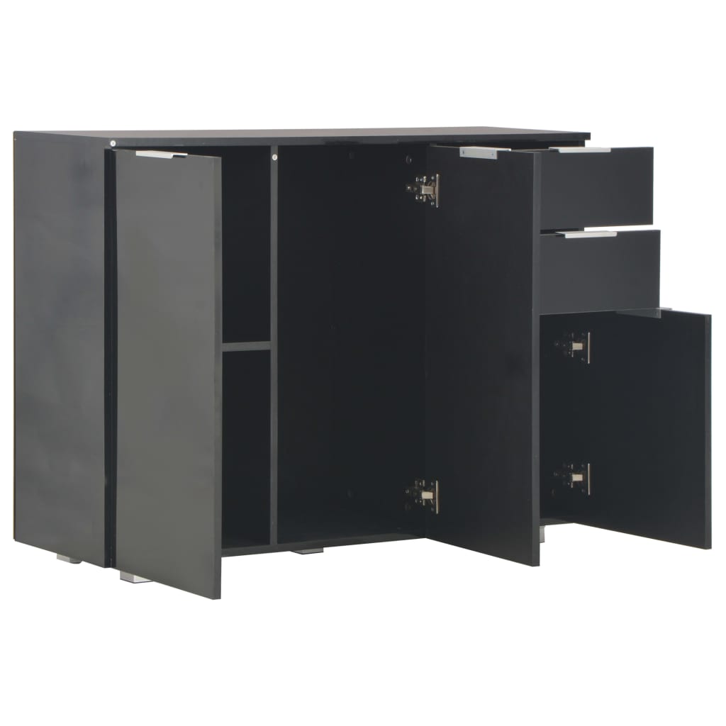 Credenza Nero Lucido 107x35x80,5 cm cod mxl 11573