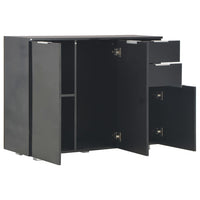 Credenza Nero Lucido 107x35x80,5 cm 283719