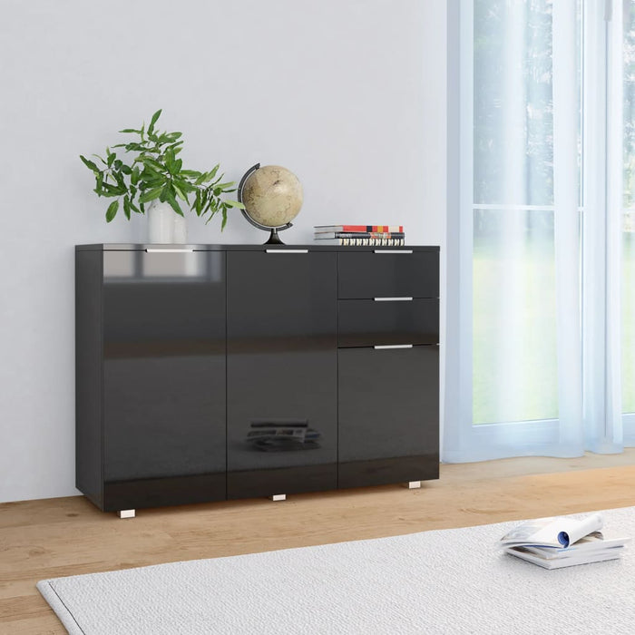 Credenza Nero Lucido 107x35x80,5 cm cod mxl 11573