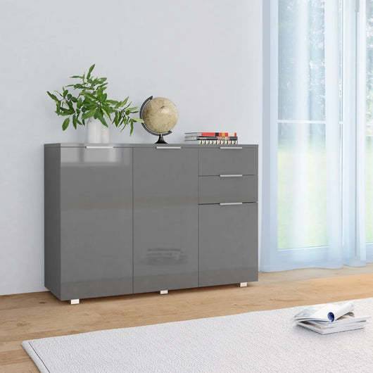 Credenza Grigio Lucido 107x35x80,5 cm cod mxl 10256