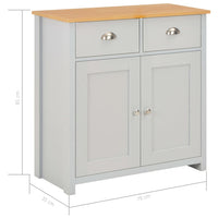 Credenza Grigia 79x35x81 cm 283742