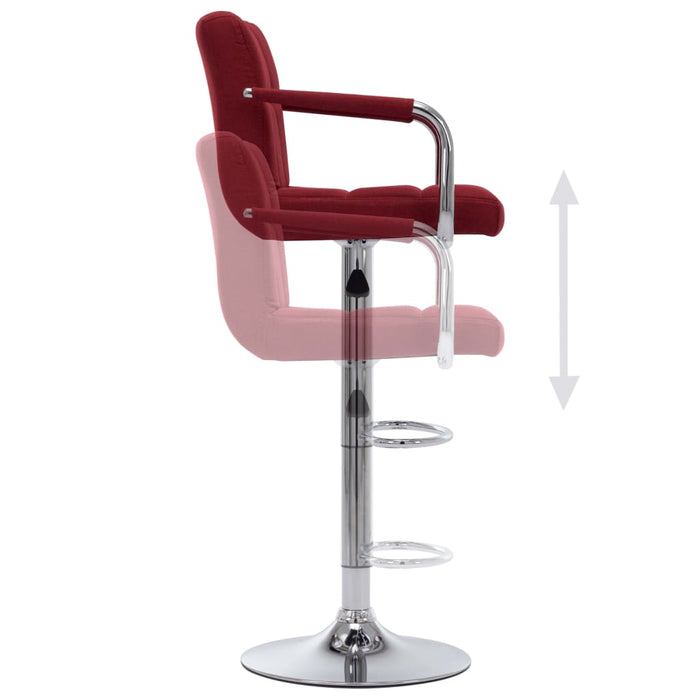 Sedia da Bar Rosso Vino in Tessuto cod mxl 70327