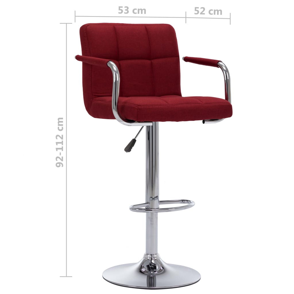 Sedia da Bar Rosso Vino in Tessuto cod mxl 70327