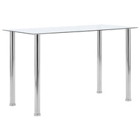 Tavolo da Pranzo Trasparente 120x60x75cm Vetro Temperato cod mxl 14931