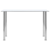 Tavolo da Pranzo Trasparente 120x60x75cm Vetro Temperato cod mxl 14931