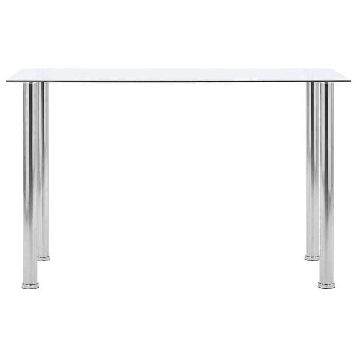 Tavolo da Pranzo Trasparente 120x60x75cm Vetro Temperato cod mxl 14931