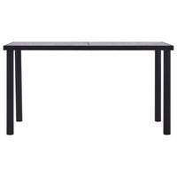 Tavolo da Pranzo Nero e Grigio Cemento 140x70x75 cm in MDF 281858