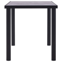 Tavolo da Pranzo Nero e Grigio Cemento 140x70x75 cm in MDF 281858