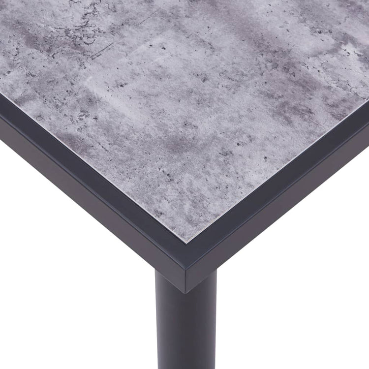 Tavolo da Pranzo Nero e Grigio Cemento 140x70x75 cm in MDF cod mxl 8249
