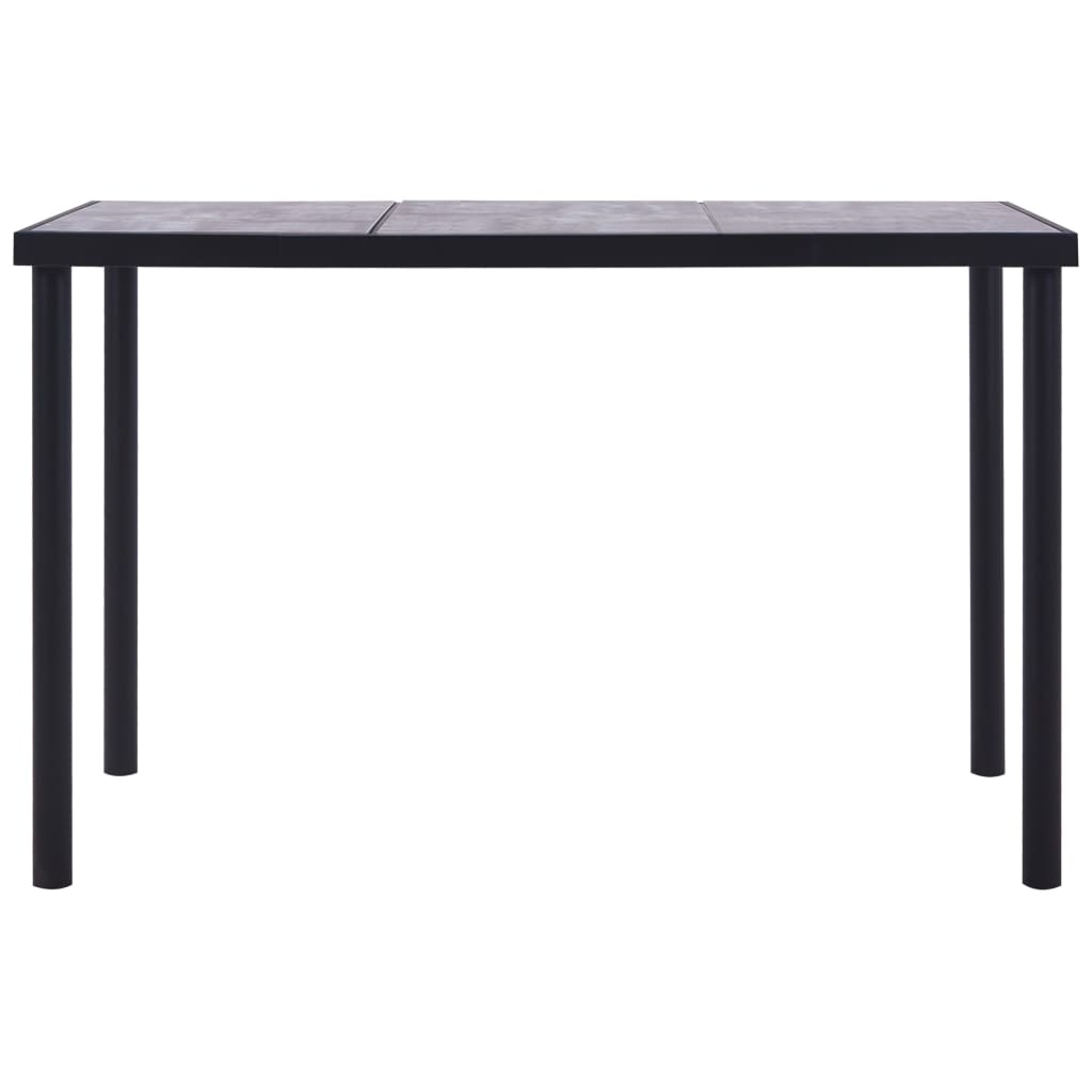 Tavolo da Pranzo Nero e Grigio Cemento 160x80x75 cm in MDF cod mxl 67623