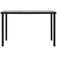 Tavolo da Pranzo Nero e Grigio Cemento 160x80x75 cm in MDF cod mxl 67623