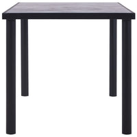 Tavolo da Pranzo Nero e Grigio Cemento 160x80x75 cm in MDF cod mxl 67623