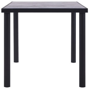 Tavolo da Pranzo Nero e Grigio Cemento 160x80x75 cm in MDF cod mxl 67623