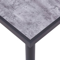 Tavolo da Pranzo Nero e Grigio Cemento 160x80x75 cm in MDF cod mxl 67623