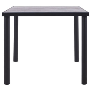 Tavolo da Pranzo Nero e Grigio Cemento 180x90x75 cm in MDF cod mxl 8815