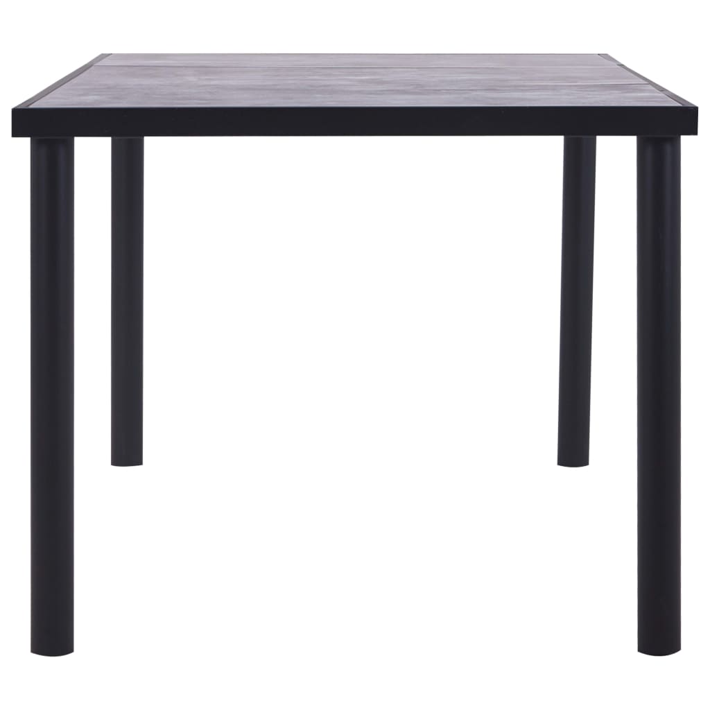 Tavolo da Pranzo Nero e Grigio Cemento 200x100x75 cm in MDF cod mxl 71362