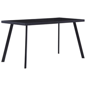 Tavolo da Pranzo Nero 140x70x75 cm in Vetro Temperatocod mxl 81000