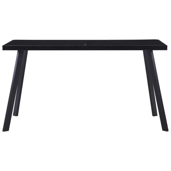 Tavolo da Pranzo Nero 140x70x75 cm in Vetro Temperatocod mxl 81000