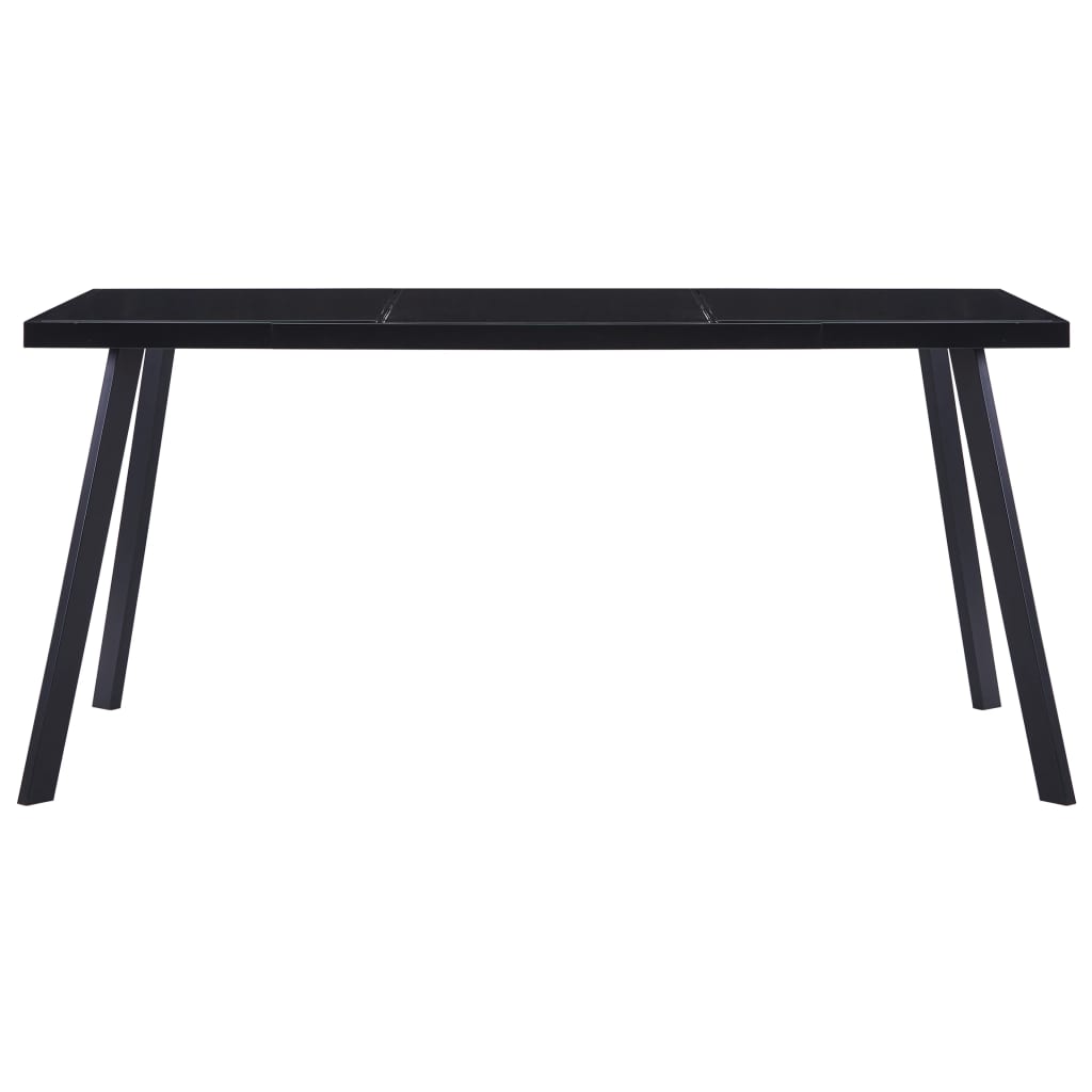 Tavolo da Pranzo Nero 180x90x75 cm in Vetro Temperatocod mxl 129417