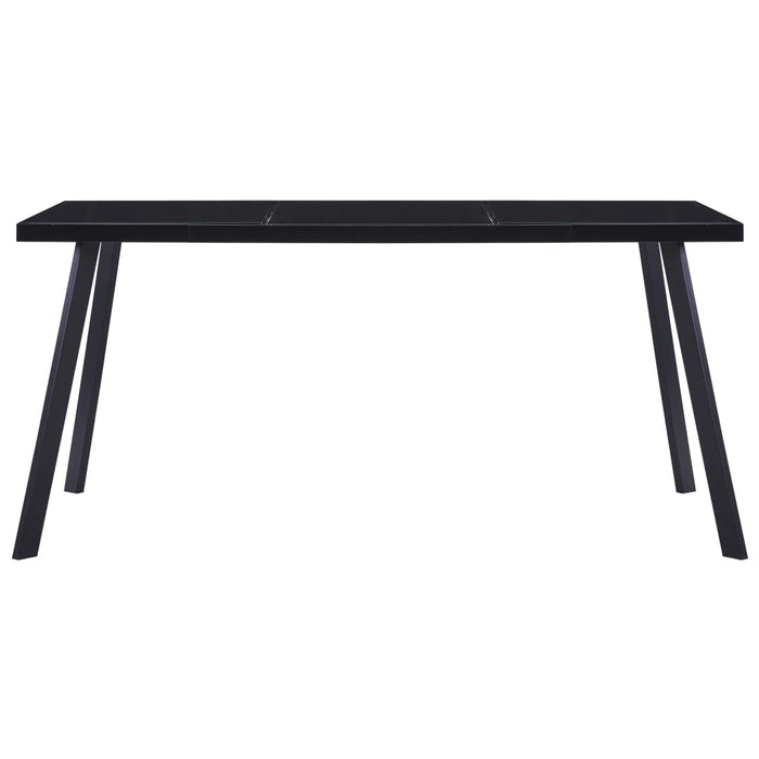 Tavolo da Pranzo Nero 180x90x75 cm in Vetro Temperatocod mxl 129417