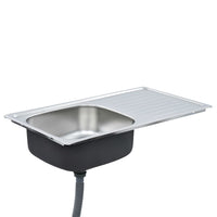 Lavello da Cucina con Filtro e Sifone in Acciaio Inox 145073