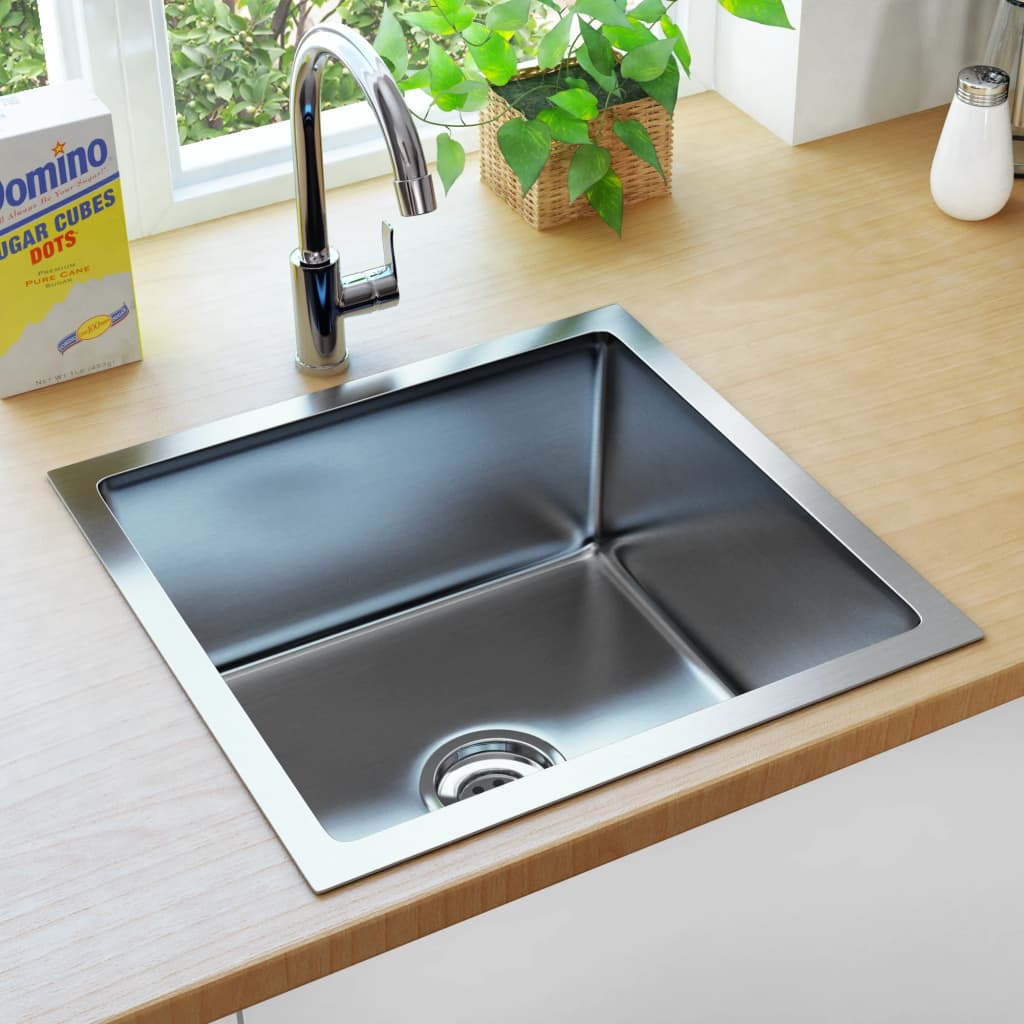 Lavello da Cucina Lavorato a Mano con Filtro in Acciaio Inox cod mxl 54041