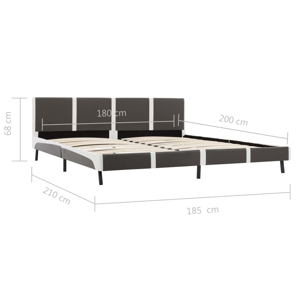 Giroletto Grigio e Bianco in Similpelle 180x200 cm cod mxl 55206