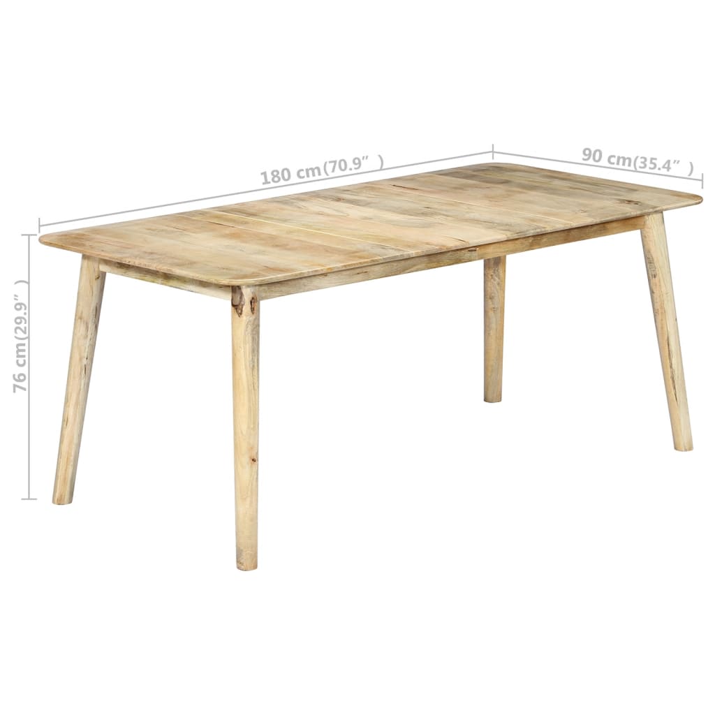 Tavolo da Pranzo 180x90x76 cm in Legno Massello di Mango  cod mxl 61128