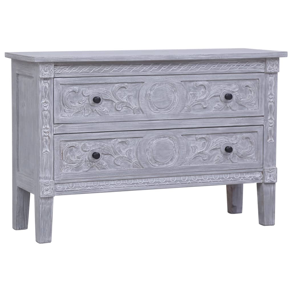 Credenza con 2 Cassetti 90x30x60 cm in Legno Massello di Mogano 283851