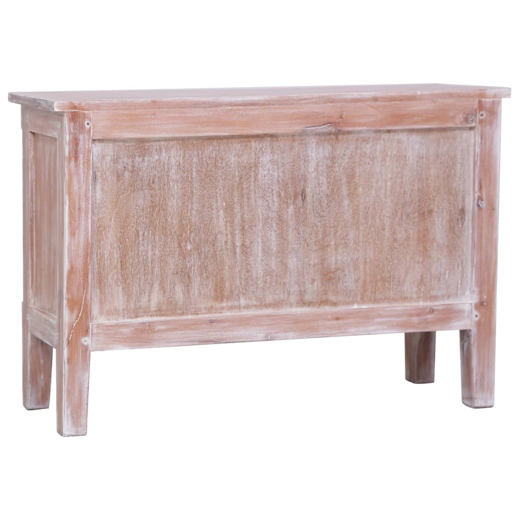 Credenza con 2 Cassetti 90x30x60 cm in Legno Massello di Mogano cod mxl 18385