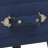 Comodini Blu 2 pz 40x35x40 cm in Velluto 276384