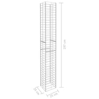 Gabbioni 3 pz in Acciaio Zincato 25x25x197 cm cod mxl 13699