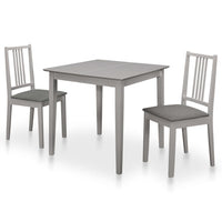 Set da Pranzo 3 pz in MDF Grigio 276397