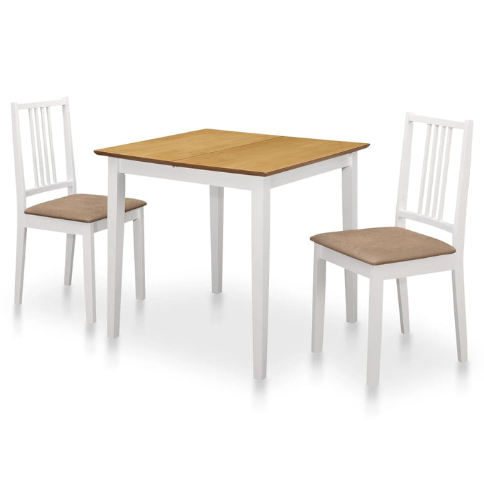 Set da Pranzo 3 pz in MDF Bianco cod mxl 18352