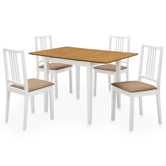 Set per Sala da Pranzo 5 pz in MDF Bianco cod mxl 13496