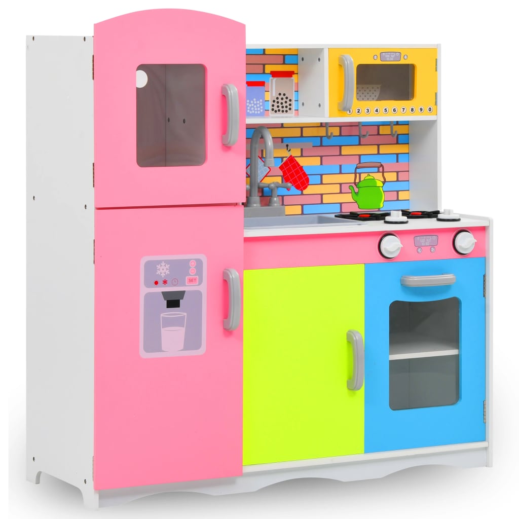Cucina Giocattolo per Bambini in MDF 80x30x85 cm Multicolore 80255