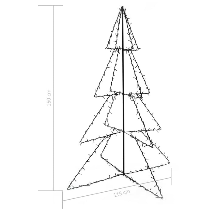 Albero di Natale a Cono 240 LED per Interni Esterni 115x150 cm