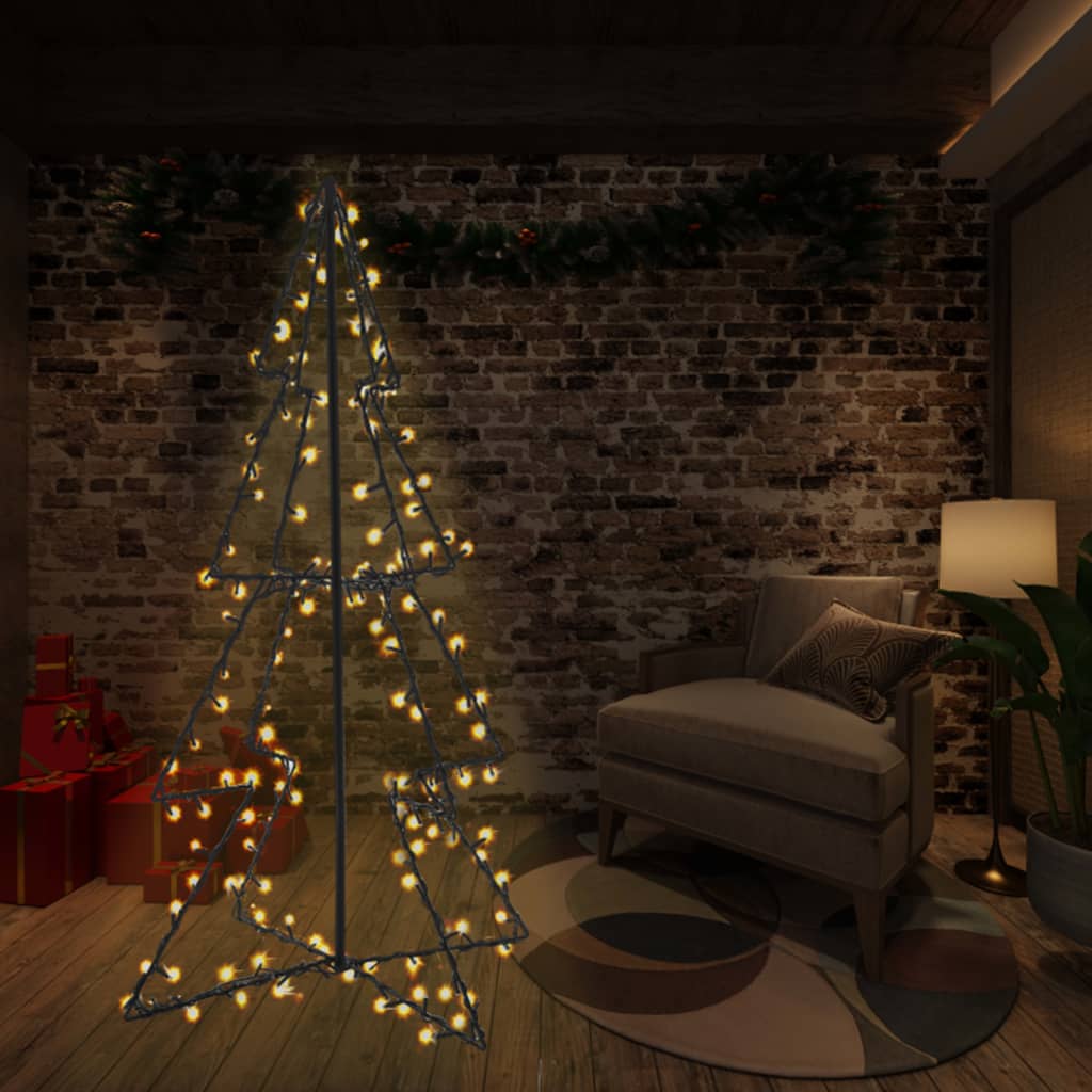 Albero di Natale a Cono 240 LED per Interni Esterni 115x150 cm