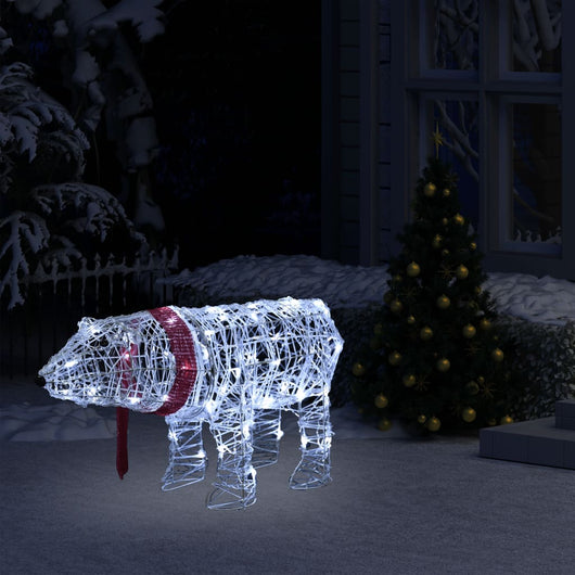 Decorazione Luminosa di Natale Orso 45 LED 71x20x38cm Acrilico