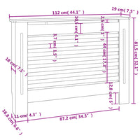 Copertura per Radiatore Bianca 112x19x81,5 cm in MDF 284320