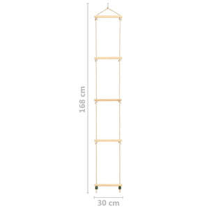 Scala di Corda per Bambini in Legno Massello e PE 30x168 cm 91936