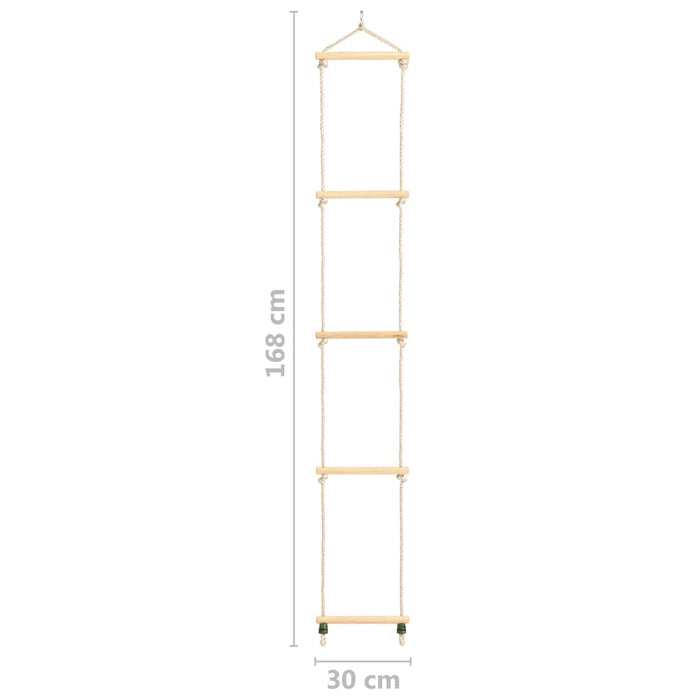 Scala di Corda per Bambini in Legno Massello e PE 30x168 cm 91936