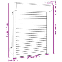 Tapparella Avvolgibile in Alluminio 70x100 cm Bianco cod mxl 58828